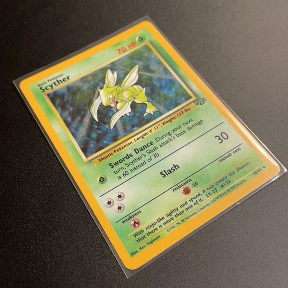 Pokémon jungle set Scyther holographic card. - Picture 2 of 4